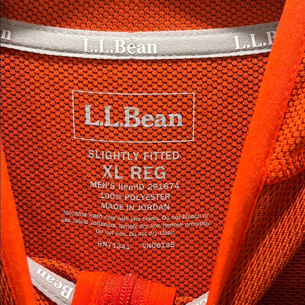 L.L. Bean Orange Performance Jacket Lightweight H… - image 3